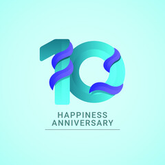 Fototapeta premium 10 years anniversary design template.