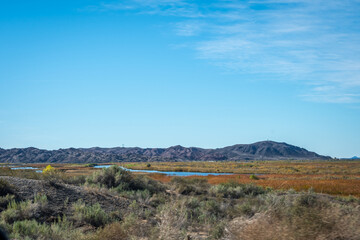 An overlooking view of nature in Yuma, Arizona