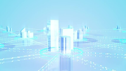 Communication Network Technology City Digital Data information Business background - Powered by Adobe