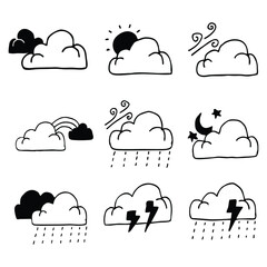Weather vector icon set