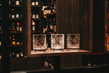 Obraz premium wine glasses shop warehouse rare grape varieties luxury collection