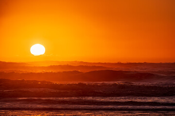 Sunset over Pacific Beach on the Pacific Ocean