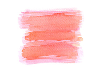 watercolor brush of strokes on white background.