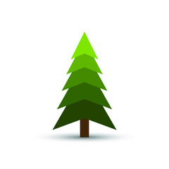 Christmas trees icon isolated on white background. Vector illustration. EPS10