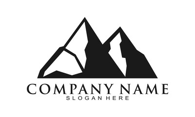 Fototapeta premium Mountain hill illustration vector logo
