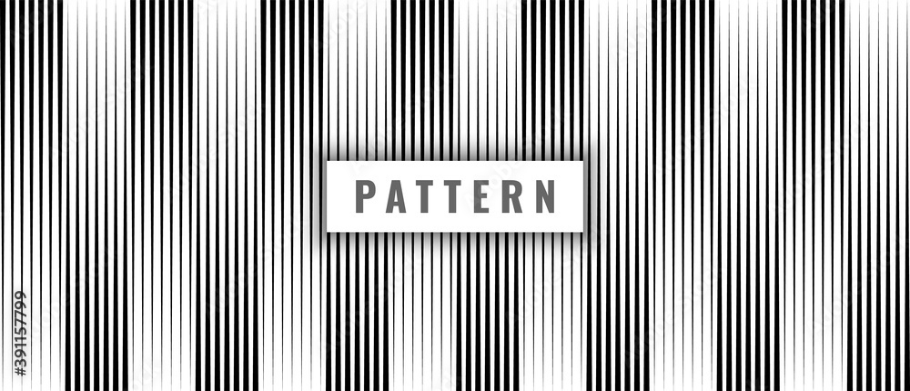 Wall mural abstract seamless pattern black vertical lines on white background and texture.