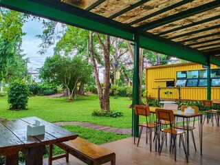 table in the garden