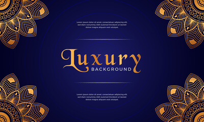 Luxury mandala background with floral ornament pattern. Hand drawn gold mandala design. Vector mandala template for decoration invitation, cards, wedding, logos, cover, brochure, flyer, banner.