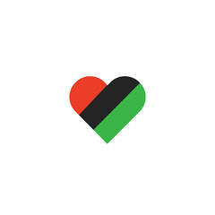 the love of the african-american flag. vector