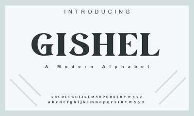 Gishel font. Elegant alphabet letters font and number. Classic Copper Lettering Minimal Fashion Designs. Typography fonts regular uppercase and lowercase. vector illustration