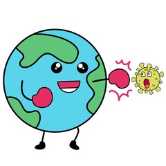 Earth fight virus covid-19