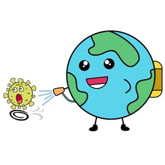 Earth fight virus covid-19