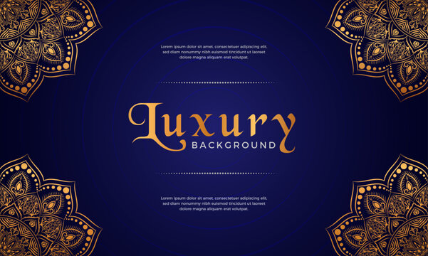 Luxury mandala background with floral ornament pattern. Hand drawn gold mandala design. Vector mandala template for decoration invitation, cards, wedding, logos, cover, brochure, flyer, banner.