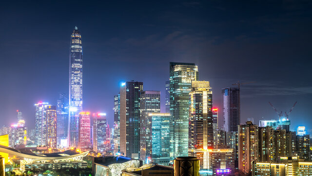 Shenzhen city modern architecture night view