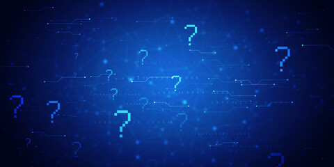 

2d illustration question mark background