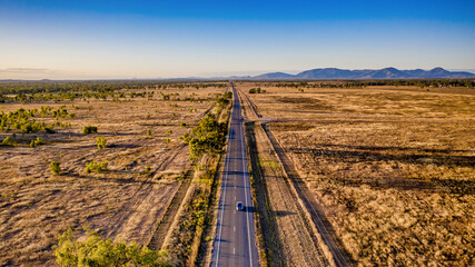 Car on highway in Mount Morgan