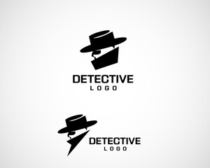 detective spy internet hacker logo symbol design template