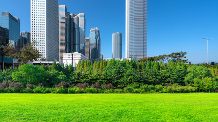 Obraz premium Hong Kong's modern urban architectural landscape