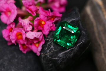 Emerald Gemstone Beauty Shot background