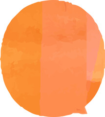 Warm Watercolor-like  Cartoon speech balloon