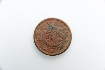 明治17年の二銭硬貨　裏