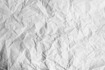 White crumpled paper background texture