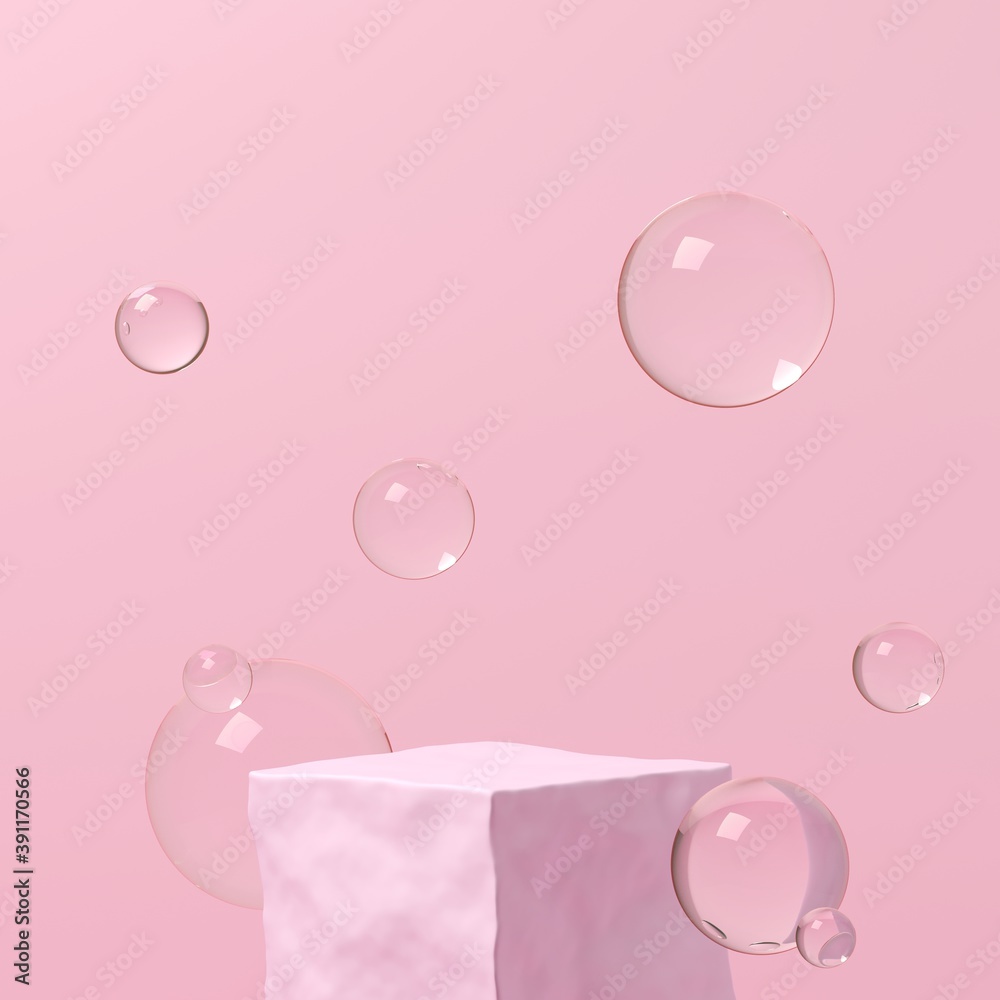 Poster abstract background, mock up scene with podium geometry shape for product display. 3d rendering