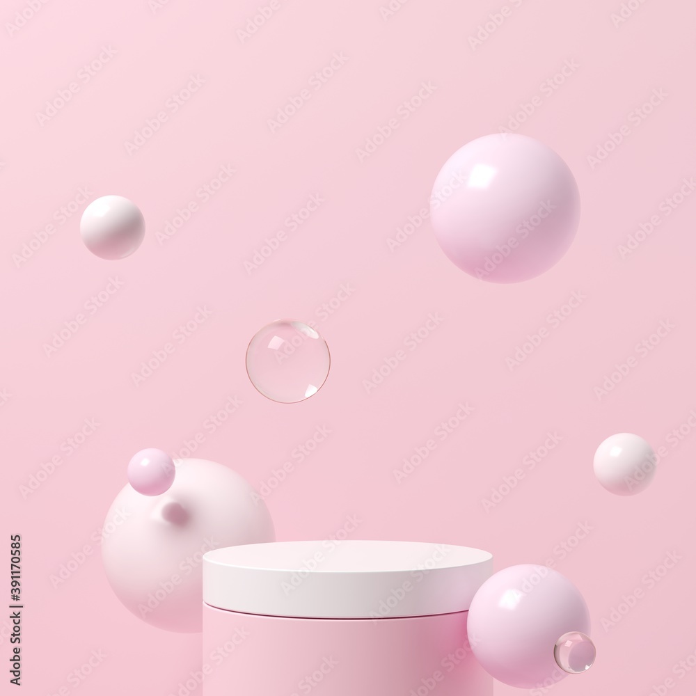 Poster abstract background, mock up scene with podium geometry shape for product display. 3d rendering