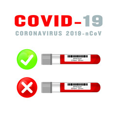 COVID-19, new 2019 China coronavirus blood test concept.