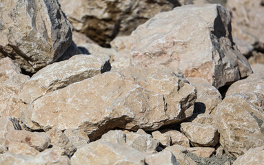 Stones in the mountains as an abstract background.