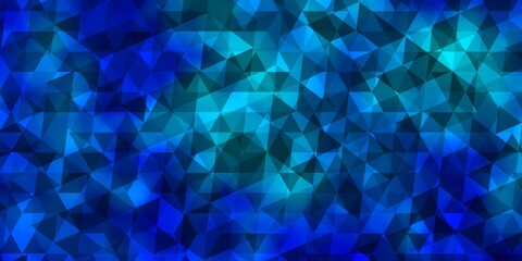Fototapeta premium Light BLUE vector backdrop with lines, triangles.