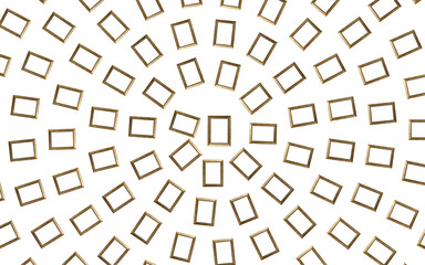 top view frames on isolated white background