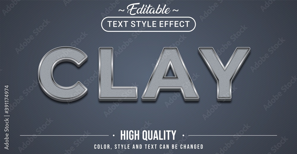 Poster 3D Clay text effect - Editable text effect