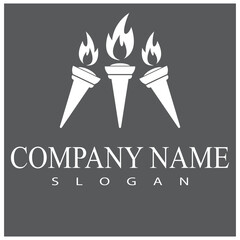 Obraz premium Torch Logo Template vector symbol