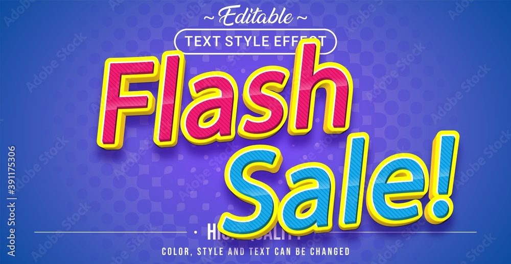 Poster flash sale text effect - editable text effect