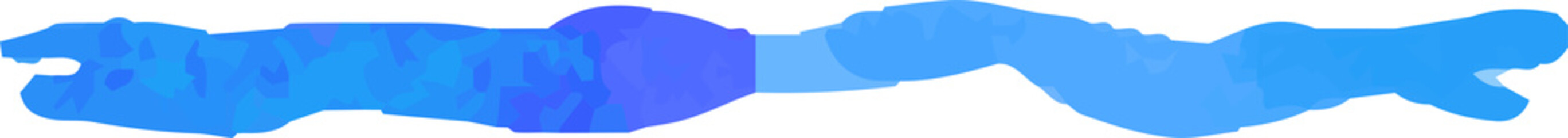 Cold Watercolor-like analog line drawn by handwriting