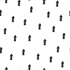 seamless pattern with cartoon trees. Forest, simple flat vector. hand drawing. design for fabric, print, wrapper