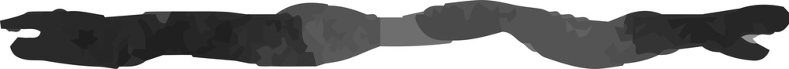 Monochrome Watercolor-like analog line drawn by handwriting