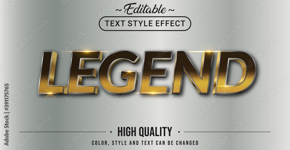 Poster 3D gold text effect - Editable text effect