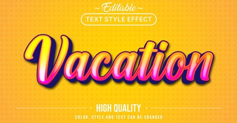 3D vacation text effect - Editable text effect