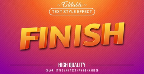 3D modern orange color text effect - Editable text effect