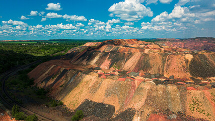 Iron ore quarry open pit mining of iron ore is huge.