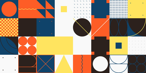Colorful Geometric Vector Pattern Design
