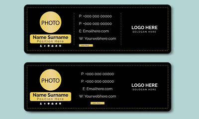Obraz premium Email Signature, Set of email signature template design, Modern Email Signature template, 