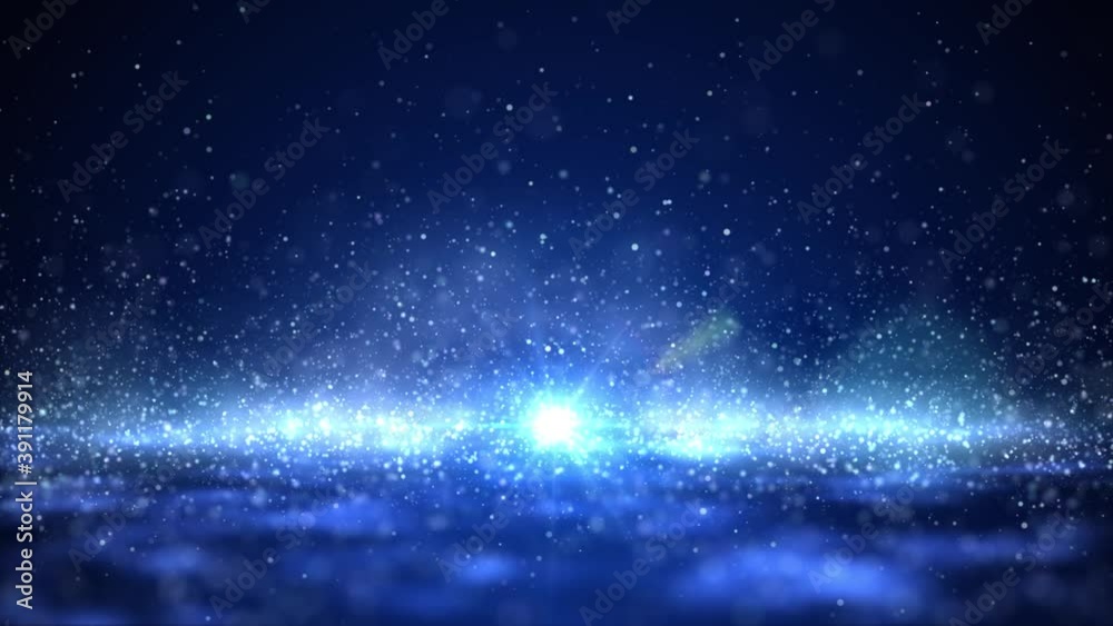 Wall mural beautiful particles dust floating with flare on black background.particles in the air with bokeh