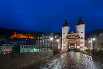 Panoramic view of the old town of Heidelberg