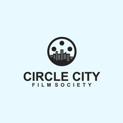 abstract film logo. city icon