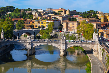Naklejka na ściany i meble Rome City Cityscape In Italy