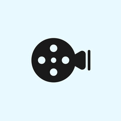 abstract film logo. roll film icon