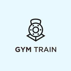 abstract fitness logo. train icon